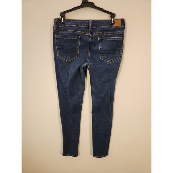American Eagle Jeans Womens 8 Regular Blue Jegging Straight Super Stretch - Picture 8 of 11